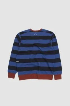 Pop Trading CompanyStriped Crewneck Sweat - Sodalite Blue -Garmentory Fashion Store Striped Crewneck Sweat Sodalite Blue 20230915193130 1