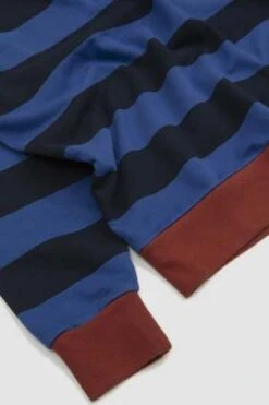 Pop Trading CompanyStriped Crewneck Sweat - Sodalite Blue -Garmentory Fashion Store Striped Crewneck Sweat Sodalite Blue 20230915193130