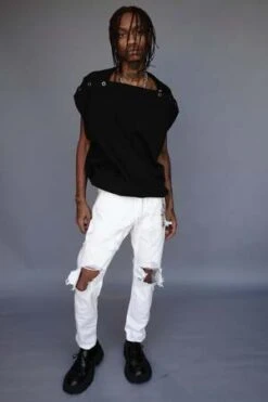 TAKAHIROMIYASHITA The Soloist.Skinny Blown-out Grunge Jean - White -Garmentory Fashion Store TAKAHIROMIYASHITA The Soloist Skinny Blown out Grunge Jean White 20221008031629