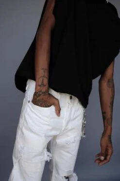 TAKAHIROMIYASHITA The Soloist.Skinny Blown-out Grunge Jean - White -Garmentory Fashion Store TAKAHIROMIYASHITA The Soloist Skinny Blown out Grunge Jean White 20221008031634 1