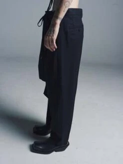 TAKAHIROMIYASHITA The Soloist.Wool Two-Way Cropped Baggy Pant - Black -Garmentory Fashion Store TAKAHIROMIYASHITA The Soloist Wool Two Way Cropped Baggy Pant Black 20221202023356