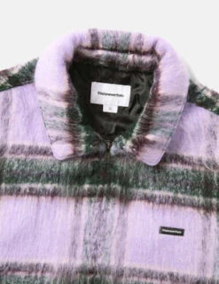 ThisIsNeverThatThisisneverthat Brushed Check Zip Jacket - Lavender Purple -Garmentory Fashion Store ThisIsNeverThat Brushed Check Zip Jacket Lavender Purple 20230217180902 1
