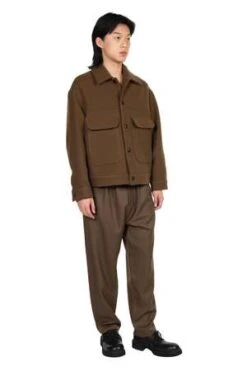 LownnTwo Pleated Pants Cropped V2 - Brown -Garmentory Fashion Store Two Pleated Pants Cropped V2 Brown 20231030215554