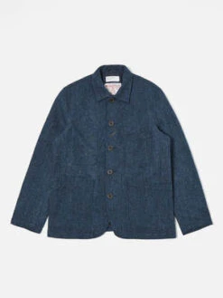 Universal WorksHarris Tweed Bakers Jacket - Navy Tweed