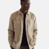 Wax LondonPenn Cord Whiting Overshirt - Sand Beige