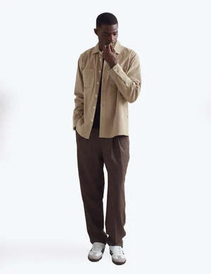 Wax LondonPenn Cord Whiting Overshirt - Sand Beige 5 Wax LondonPenn Cord Whiting Overshirt - Sand Beige - Image 5