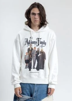 LUKEWARMPEOPLEAddams Family Photo Print Hoodie - White
