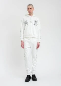 ESTH.Dogz Short Hoodie - White -Garmentory Fashion Store White Dogz Short Hoodie 20211202140238 2