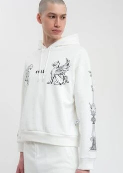ESTH.Dogz Short Hoodie - White -Garmentory Fashion Store White Dogz Short Hoodie 20211202140238