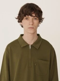 YMCEarth Sugden Organic Cotton Sweatshirt - Olive -Garmentory Fashion Store YMC Earth Sugden Organic Cotton Sweatshirt Olive 20230831172650