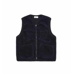 Universal WorksMountain Fleece Zip Gilet - Navy 1 Universal WorksMountain Fleece Zip Gilet - Navy
