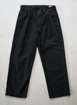 OrsloworSlow M-52 French Army Trouser - BLACK 61 -Garmentory Fashion Store orSlow M 52 French Wide Fit Army Trouser BLACK 61 20220810021628 1